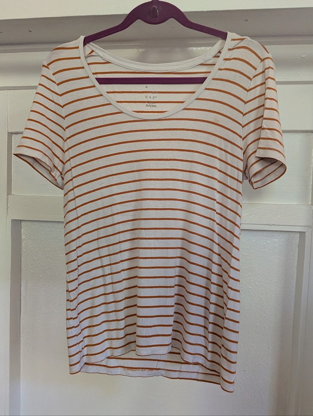 Orange Striped Tee